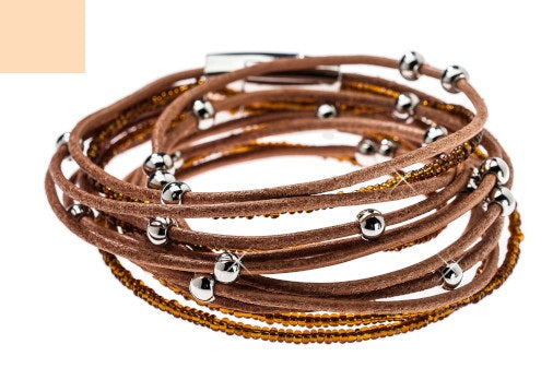 Stella Green Manchette Double Tour Cuir, bracelets, cinquième visuel