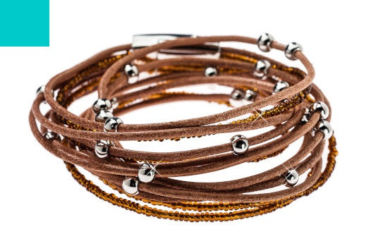 Stella Green Manchette Double Tour Cuir, Armbänder, Ansicht 6