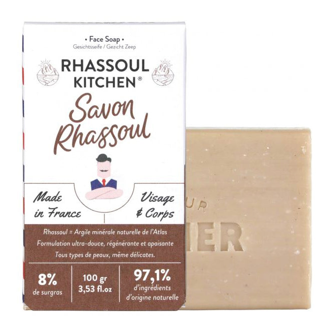 Monsieur Barbier Rhassoul Kitchen Savon Visage Equilibrant Surgras & Naturel, soins rasage, deuxième visuel