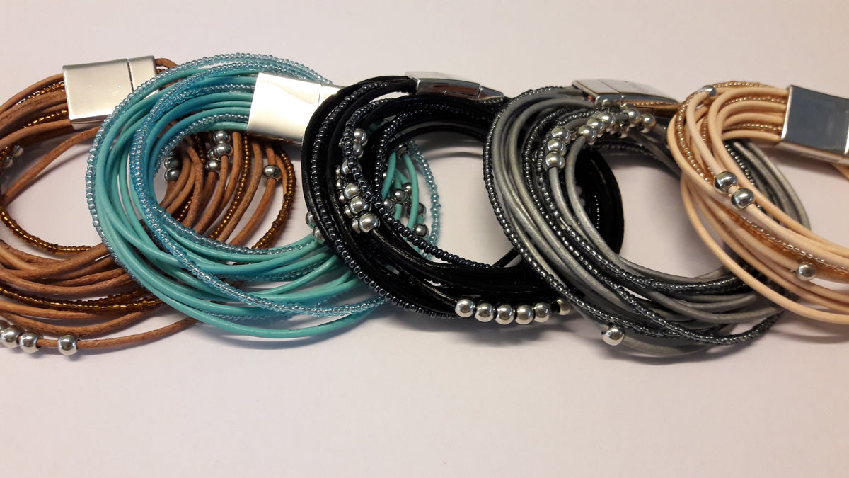 Stella Green Manchette Double Tour Cuir, Armbänder, dritte Ansicht